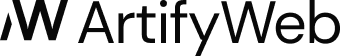 Full horizontal logo of ArtifyWeb in black color