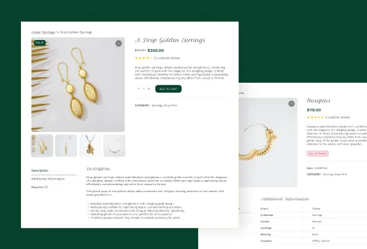 Tishaa: An elegant Product page design