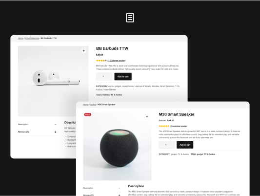 Gadgetry product page