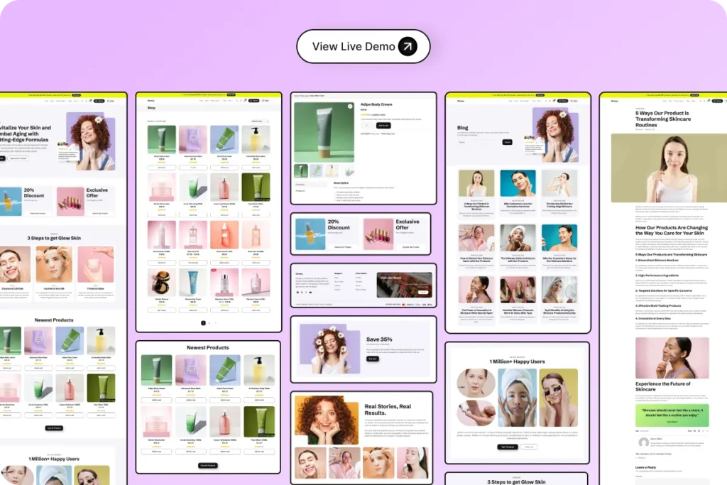 Glowzy Theme - the perfect WooCommerce theme for health and beauty store