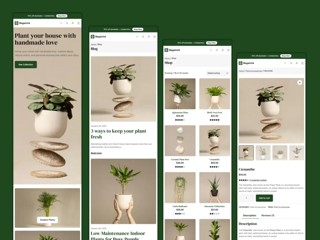 Bagaicha - mobile-first responsive design