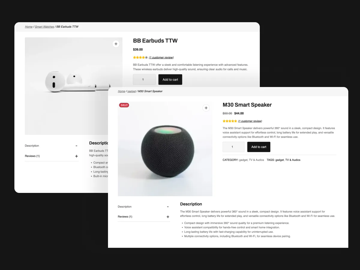 Gadgetry Product Page