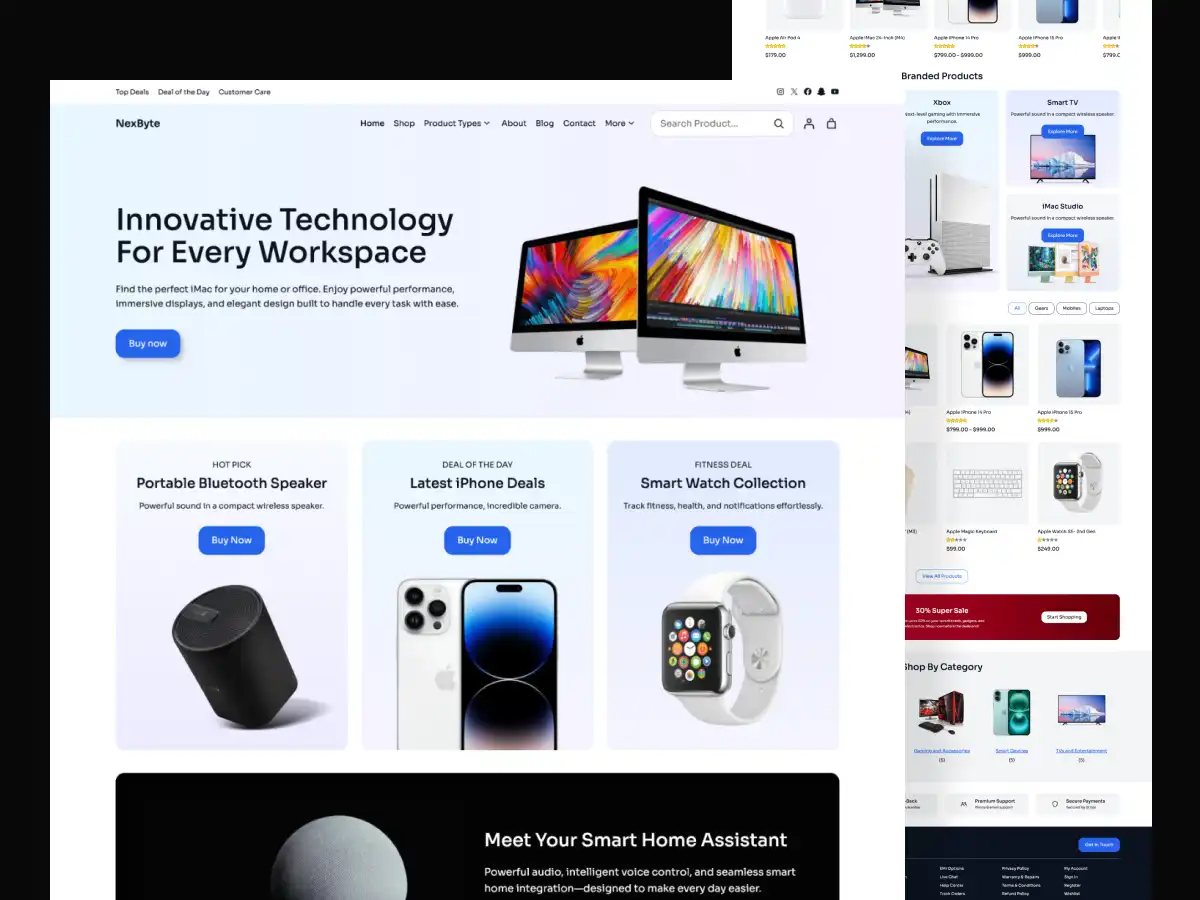 NexByte Theme - Lightning-fast WooCommerce theme for gadgets, electronics, and technology stores